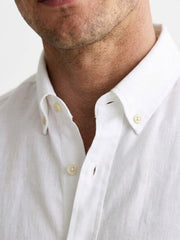 Men's white linen shirt