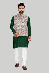 Men's kurta pajama with koti set