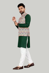 Men's kurta pajama with koti set