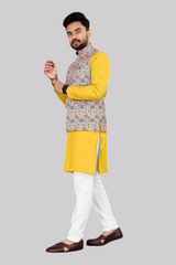 Men's stylish kurta pajama set with koti