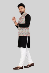 Men's Trendy Model Fency design Kurta pajama set with koti
