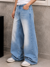 Premium Quality Men's Super Baggy Lite Blue Jeans