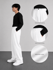 Men's Stylish And fency Platted Korean Pant