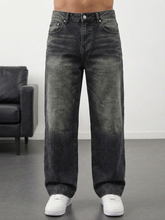 Faded Black Whisker Jeans