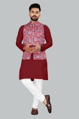Men's Stylish kurta pajama set with multi koti