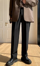 Men Semi Formal Straight Fit Korean Pants