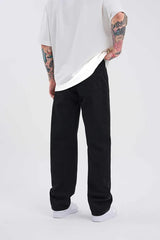 Niffar Black Baggy Jeans For Mens
