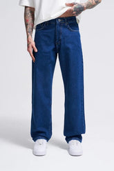 Niffar Stone Blue Baggy Jeans For Mens