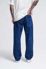 Niffar Stone Blue Baggy Jeans For Mens