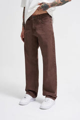 Niffar Coffee Baggy Jeans For Mens