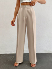 Formal Pleated Wide Leg Trouser