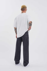 Niffar Charcoal Baggy Jeans For Mens
