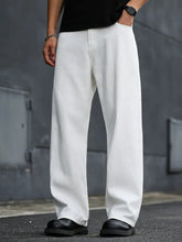 Niffar White Baggy Jeans For Mens