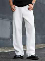 Niffar White Baggy Jeans For Mens