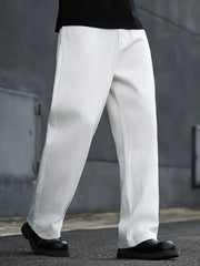 Niffar White Baggy Jeans For Mens