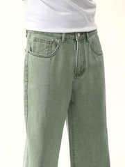 Niffar Fashion Loose Fit Men's Slant Pocket Straight Leg Jeans