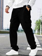 Men's Pocket Cargo Black Denim jeans