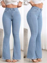 1 button boot cut jeans for women