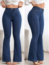 1 button boot cut jeans for women