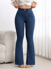 1 button boot cut jeans for women