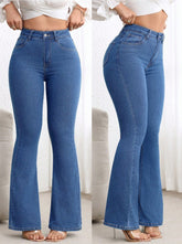 1 button boot cut jeans for women