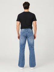 Washed And Shaded Denim Boot Cut Jeans