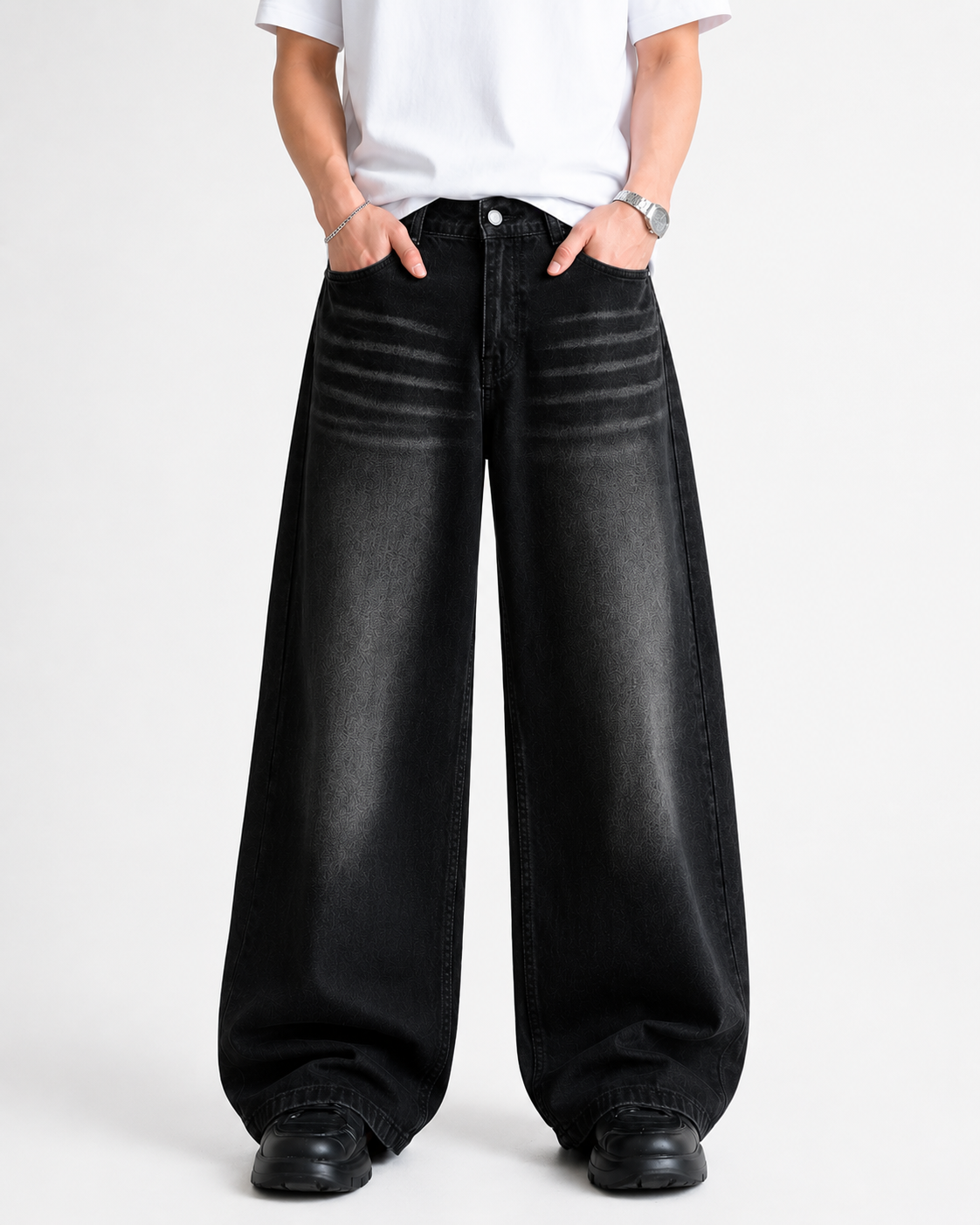 Men's Super Baggy Shaded Jeans