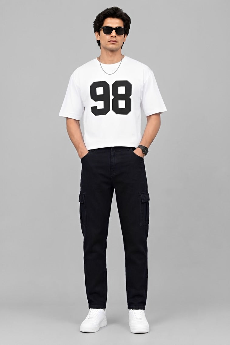 Men's 6 Pocket Mom Fit Black Denim jeans