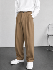 Men's Relaxed Platted korean pant