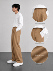 Men's Relaxed Platted korean pant