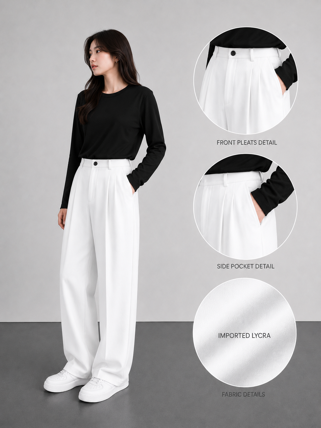 Women's Trendy Platted Korean Pant