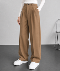 Women's urbana Design Platted musterd brwon Pant