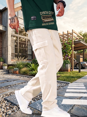 Men's 6 Pocket Mom Fit Cream jeans