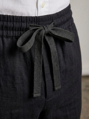 Men's Stylish Black Linen Pant