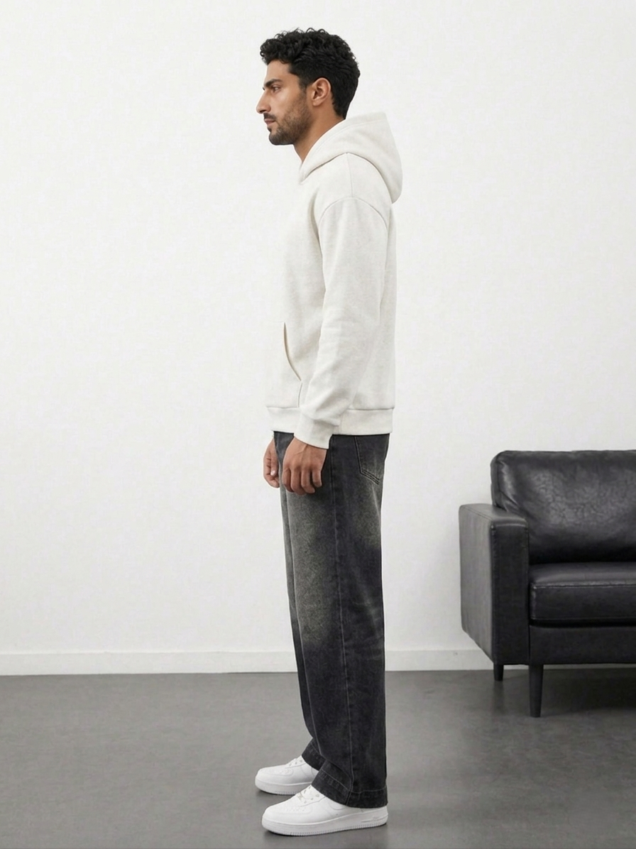 Faded Black Whisker Jeans