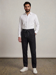 Men's Stylish Black Linen Pant
