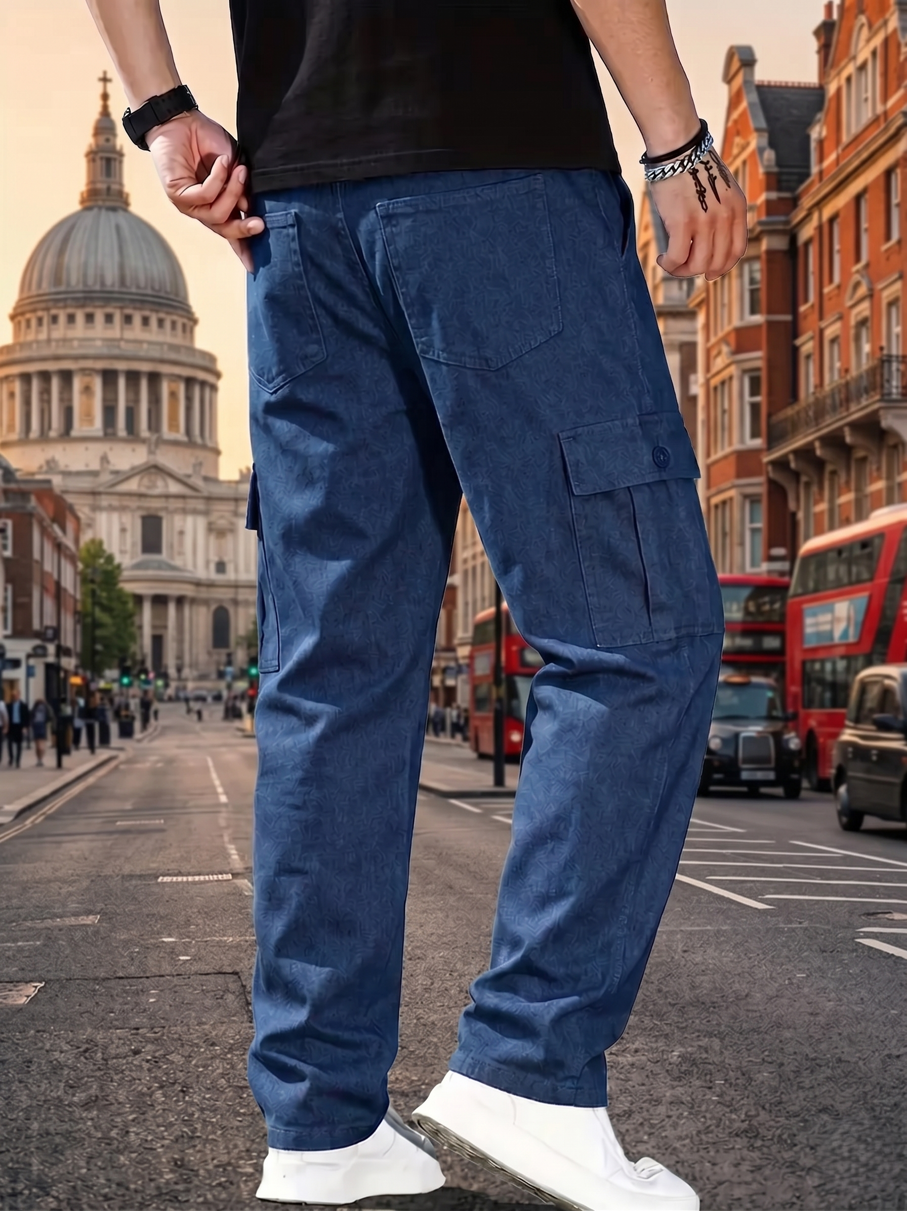 Men's Stylish and fency 6 POCKET Cargo Denim jeans