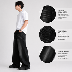 Men's Super Baggy Shaded Jeans