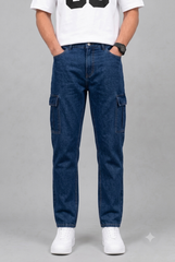 Men's 6 Pocket Mom Fit Stone Blue Denim Jeans