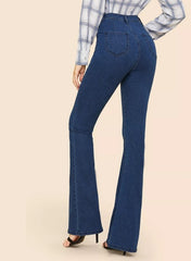 1 button boot cut jeans for women