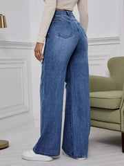 Knee cut jeans for women