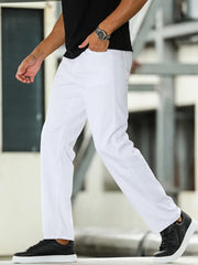 Niffar White Mom-Fit Jeans For Mens