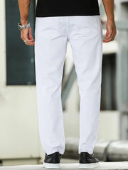 Niffar White Mom-Fit Jeans For Mens