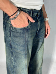 Niffa Fashion Blue Tinted Super Baggy Jeans