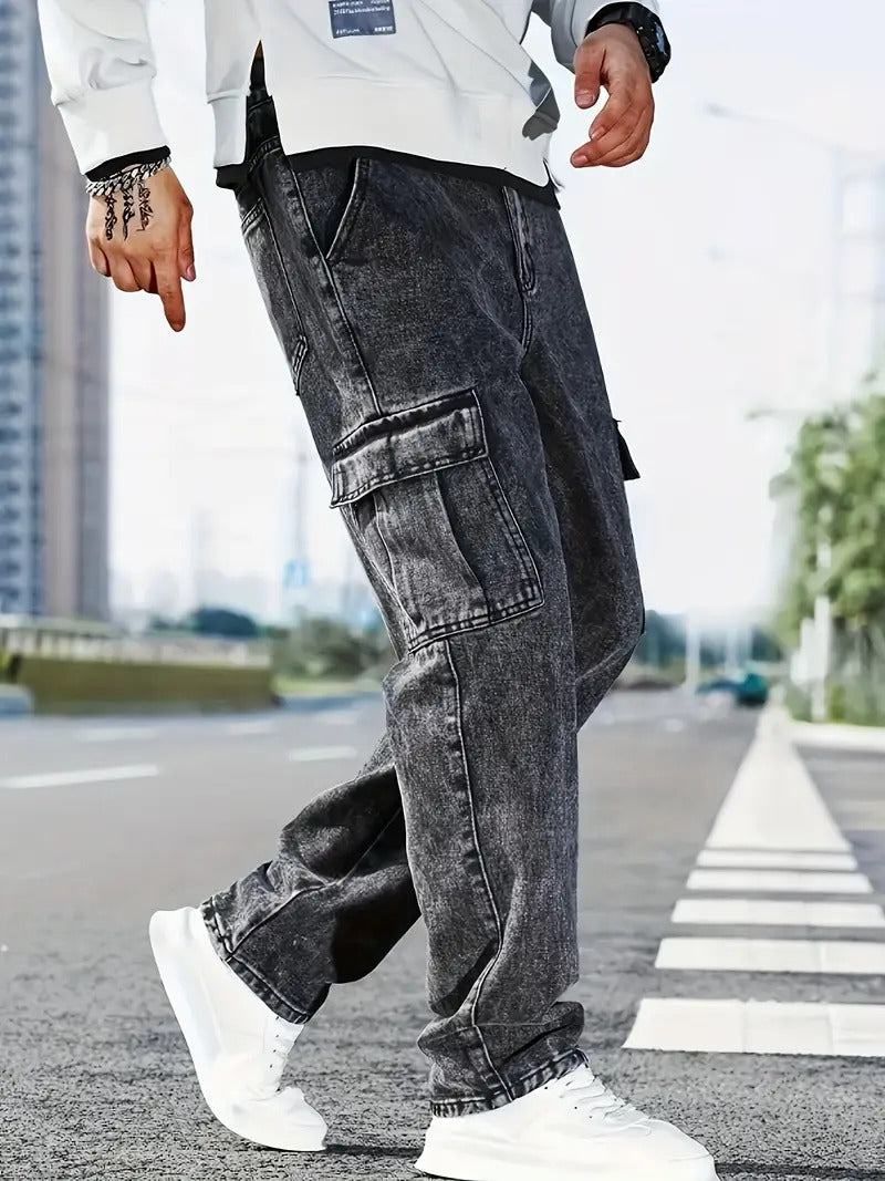 6 pocket mom-fit jeans for mens