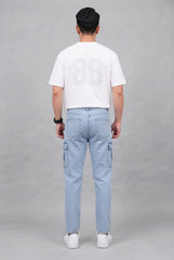 Men's 6 Pocket Mom Fit Ice Blue Denim jeans