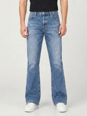 Washed And Shaded Denim Boot Cut Jeans