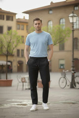 Men's Stylish Black Linen Pant