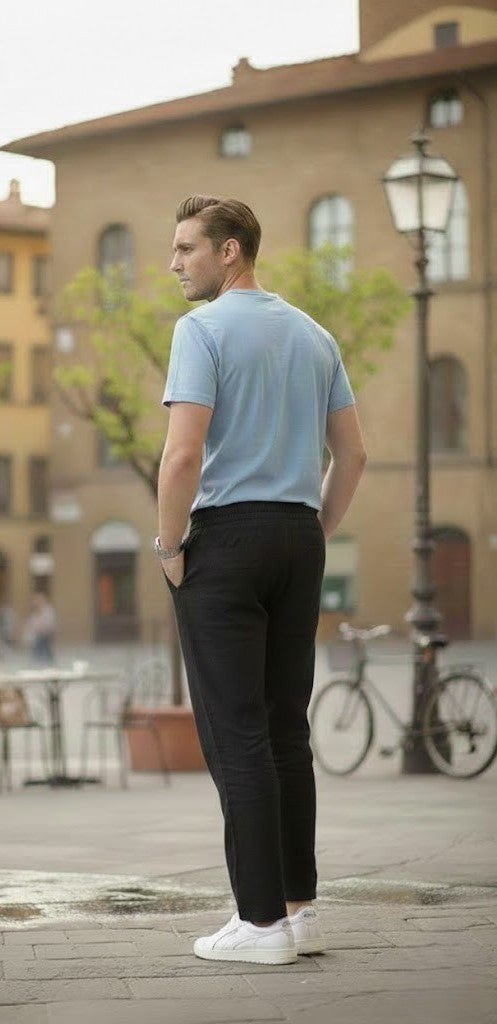 Men's Stylish Black Linen Pant
