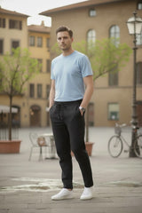 Men's Stylish Black Linen Pant